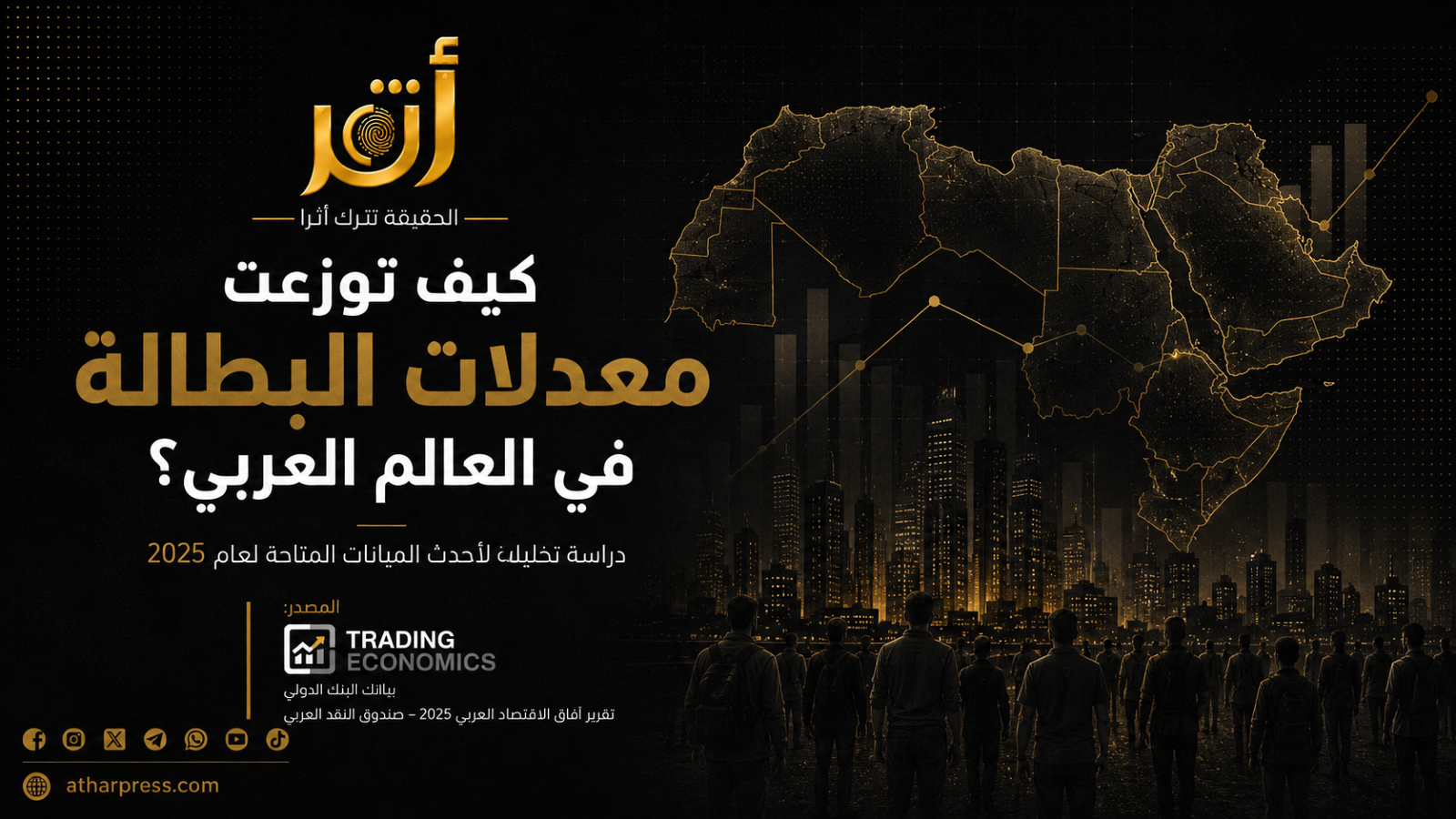 معدلات البطالة في العالم العربي للعام ٢٠٢٥